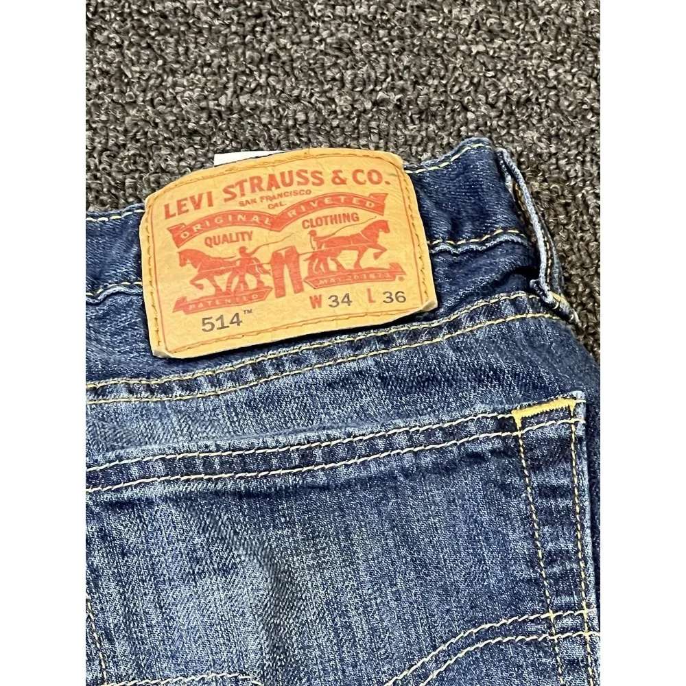Levi's 514 Men's Jeans 31x32 Blue Denim Regular Fit Straight Leg Relaxed